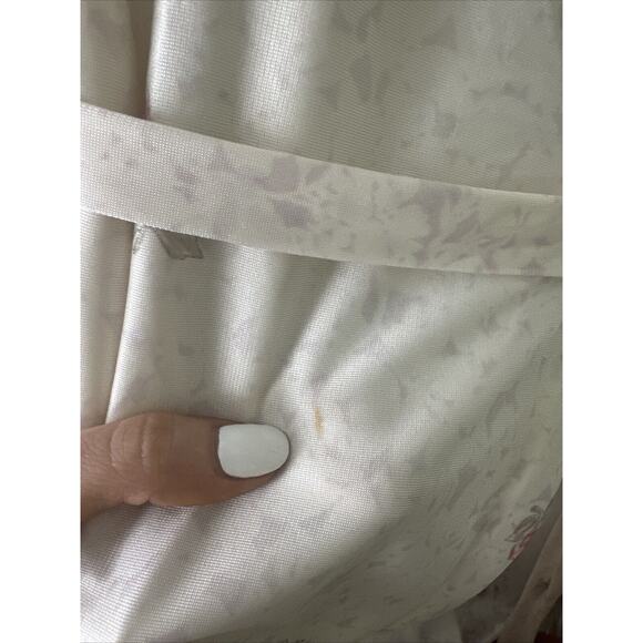 Vintage Val Mode Size Small 100% Nylon Floral Long Robe - Picture 11 of 11